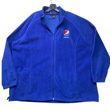Load image into Gallery viewer, Vintage Pepsi Jacket Womens 3XL Fleece Full Zip Logo Spell Out Promo Advertising