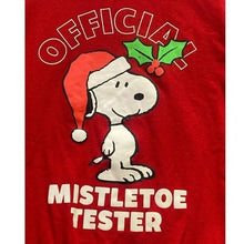 Load image into Gallery viewer, Snoopy Sweatshirt Womens Small Christmas Spell Out Festival Pull Over Crew Neck