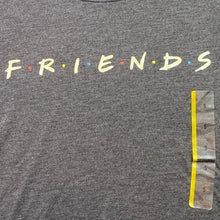 Load image into Gallery viewer, Friends Shirt Womens Small Gray Spell Out Logo Slub Academia Everyday Streetwear