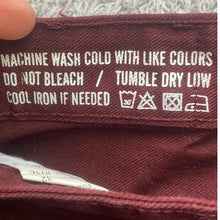 Load image into Gallery viewer, Smoke Rise Jeans Mens 32x32 Maroon Moto Grunge Punk Preppy Academia