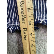 Load image into Gallery viewer, Cupcakes and Cashmere Jacket Womens Large Striped Denim Button Frayed Grunge