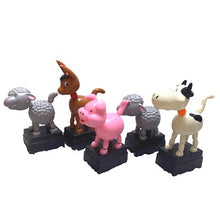 Load image into Gallery viewer, Vintage Push Button Puppets Farm Animal Cow Pig Sheep Donkey Collectible Toy (5)