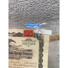 Load image into Gallery viewer, Antique 1898 Stock Certificate Patchogue Ice Manufacturing Cold Storage Company