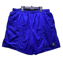 Load image into Gallery viewer, Speedo Shorts Mens Extra Large Swim Trunks Blue Nylon Elastic Drawstring Lined