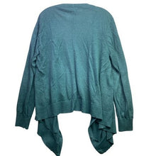 Load image into Gallery viewer, Garnet Hill Sweater Womens Extra Large Cardigan Linen Drape Front Mature Preppy