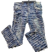 Load image into Gallery viewer, Another Hype Piece AHP Jeans Mens 40x36 Distressed Thrashed Grunge Streetwear