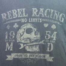 Load image into Gallery viewer, Rebel Racing Shirt Mens Extra Large Skull Grunge Gothcore Motorcycle Streetwear