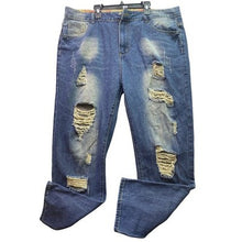 Load image into Gallery viewer, Mens Jeans 40x30 Ripped Distressed Thrashed Bleached Grunge Punk Streetwear