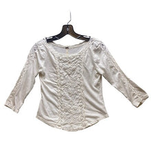 Load image into Gallery viewer, Free People Shirt Womens Extra Small White Boho Peasant Lace Trim Embroidery