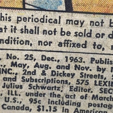 Load image into Gallery viewer, 1963 Green Lantern DC Comic Book #25 Vintage 12 Cents