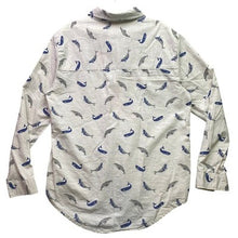 Load image into Gallery viewer, United By Blue Shirt Womens Small Narwhal AOP Organic Preppy Academia Streetwear