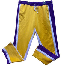 Load image into Gallery viewer, Rue21 Pants Mens Extra Large Athletic Track Gold Purple White Stripe Pockets