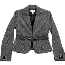 Load image into Gallery viewer, White House Black Market Blazer Womens 6 Polka-Dot Old Money Professional Career