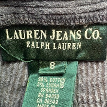 Load image into Gallery viewer, Lauren Ralph Lauren Pants Womens 8 Gray Corduroy Preppy Academia Career Office