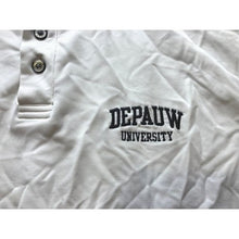 Load image into Gallery viewer, Depauw University Shirt Mens Extra Large White Golf Polo Preppy Academia