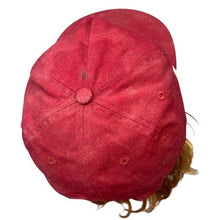 Load image into Gallery viewer, Tired Hat Red Adjustable Spell Out Skeleton Bones OSFA
