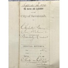Load image into Gallery viewer, Antique 1893 Disorderly Conduct Judgement Court Paper Savanah GA Ephemera
