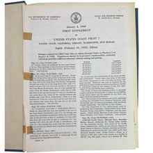 Load image into Gallery viewer, Vintage 1959 US Coast Pilot 7 Hardcover Book Pacific Coast Aviator Flight