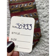 Load image into Gallery viewer, All Silk Necktie Mens Geometric Stripe AOP Career