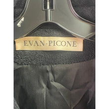 Load image into Gallery viewer, Evan Picone Pea Coat Womens 8 Black Wool Blend Lined Mature Button Outdoors