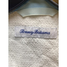 Load image into Gallery viewer, Tommy Bahama Shirt Adult Medium Ivory Seersucker Button Up Short Sleeve Mens