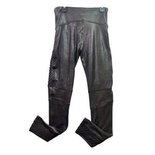 Load image into Gallery viewer, SPANX Womens Medium Faux Leather Moto Black Work Out Athletic Athleisure