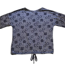 Load image into Gallery viewer, Harry Potter Shirt Womens Large Slate Blue Wizard AOP Drawstring Waist