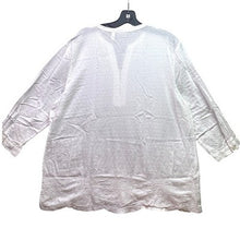 Load image into Gallery viewer, Chicos Blouse Womens Extra Large White Swiss Dot Lace Beachy Coastal Mature