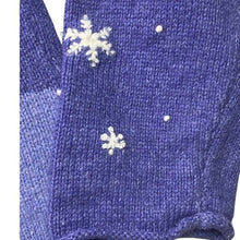 Load image into Gallery viewer, Croft & Barrow Sweater Womens Large Wool Angora Grandmacore Full Zip Snowmen