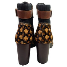 Load image into Gallery viewer, Antonio Melani Boots Womens 6M Ankle Booties Calf Hair Chunky Platform Combat