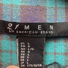 Load image into Gallery viewer, 21 Men Shirt Large Plaid Flannel Patchwork Preppy Academia Button Up Grunge
