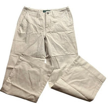 Load image into Gallery viewer, Lauren Ralph Lauren Pants Womens 6 Tan Preppy Academia Office Career Minimalist
