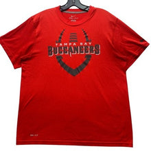 Load image into Gallery viewer, Tampa Bay Buccaneers Shirt Mens Medium Dri Fit NFL Football Spell Out Athleisure