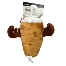 Load image into Gallery viewer, Dog Toy Christmas Reindeer Plush Squeaker 6.5"