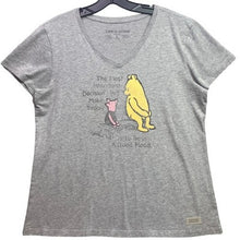 Load image into Gallery viewer, Life is Good Shirt Womens Large Winnie the Pooh Piglet Crusher Tee Everyday