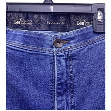 Load image into Gallery viewer, Lee Jeans Womens 24W Petite Comfort Waistband Stretch Denim Blue Momcore