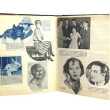 Load image into Gallery viewer, Vintage Scrapbook Movie Stars Charles Lindbergh Mary Pickford Garbo Valentino