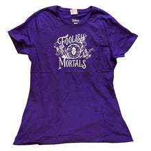 Load image into Gallery viewer, Disney Haunted Mansion Shirt Womens Small Foolish Mortals Purple Short Sleeve