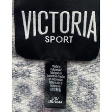 Load image into Gallery viewer, Victoria's Secret Hoodie Womens Large Leopard Lace Up Crop Full Zip Oversize