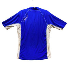 Load image into Gallery viewer, Tilos Shirt Mens Medium Racing Color Block Performance Short Sleeve Blue