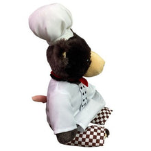 Load image into Gallery viewer, Giftable World Chef Bear Plush Stuffed Animal 10 Inch Brown White Outfit