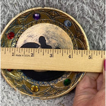 Load image into Gallery viewer, Zen Yin Yang Meditating Figure Round Decorative Dish Trinket Tray Incense Cone