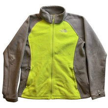 Load image into Gallery viewer, The North Face Jacket Womens Large Fleece Gray & Green Full Zip Outdoor Coat