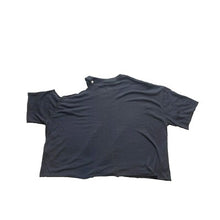 Load image into Gallery viewer, Free People Movement Shirt Womens Extra Small Black Cold Shoulder Oversized Crop