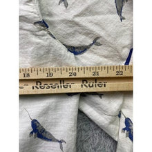 Load image into Gallery viewer, United By Blue Shirt Womens Small Narwhal AOP Organic Preppy Academia Streetwear