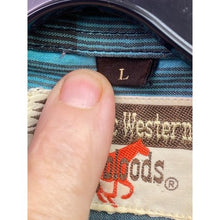 Load image into Gallery viewer, Authentic Western Youngbloods Shirt Mens Large Plaid Pearl Snaps Rodeo Country