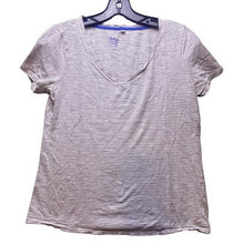 Load image into Gallery viewer, Boden Shirt Womens Small Striped V Neck Grunge Short Sleeve Casual Streetwear