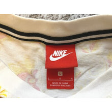 Load image into Gallery viewer, Nike Shirt Womens Large Crop Top Floral Spell Out Center Swoosh AOP Bloomcore