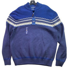 Load image into Gallery viewer, IZOD Sweater Mens Extra Large Quarter Zip Peacoat Preppy Academia Pull Over NWT
