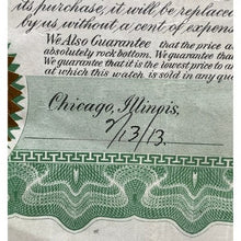 Load image into Gallery viewer, Antique 1913 Burlington Watch Co. Certificate Guarantee Ephemera Collectible